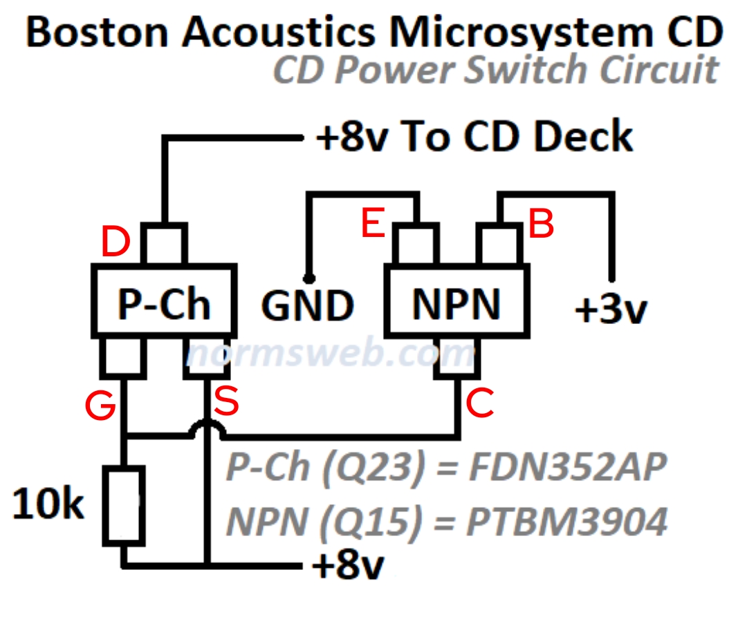 Boston Microsystem CD - CD deck power switch